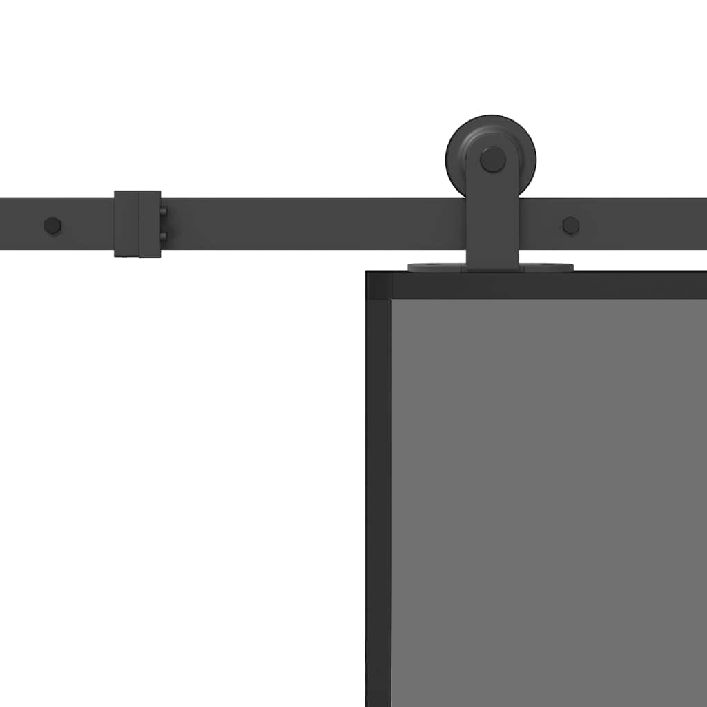 vidaXL Sliding Door with Hardware Set 102.5x205 cm Tempered Glass and Aluminium