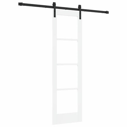 vidaXL Sliding Door ORKDAL White and Black 61 x 198.5 cm