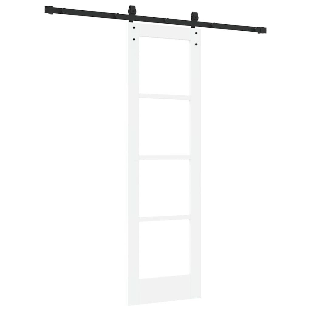 vidaXL Sliding Door ORKDAL White and Black 61 x 198.5 cm
