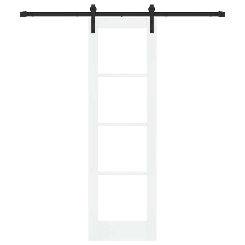 vidaXL Sliding Door ORKDAL White and Black 61 x 198.5 cm