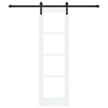 vidaXL Sliding Door ORKDAL White and Black 61 x 198.5 cm