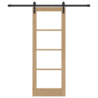 vidaXL Sliding Door ORKDAL Natural and Black 73.5 x 198.5 cm