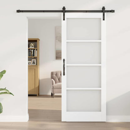 vidaXL Sliding Door ORKDAL White and Black 83 x 202 cm