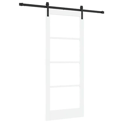 vidaXL Sliding Door ORKDAL White and Black 83 x 202 cm