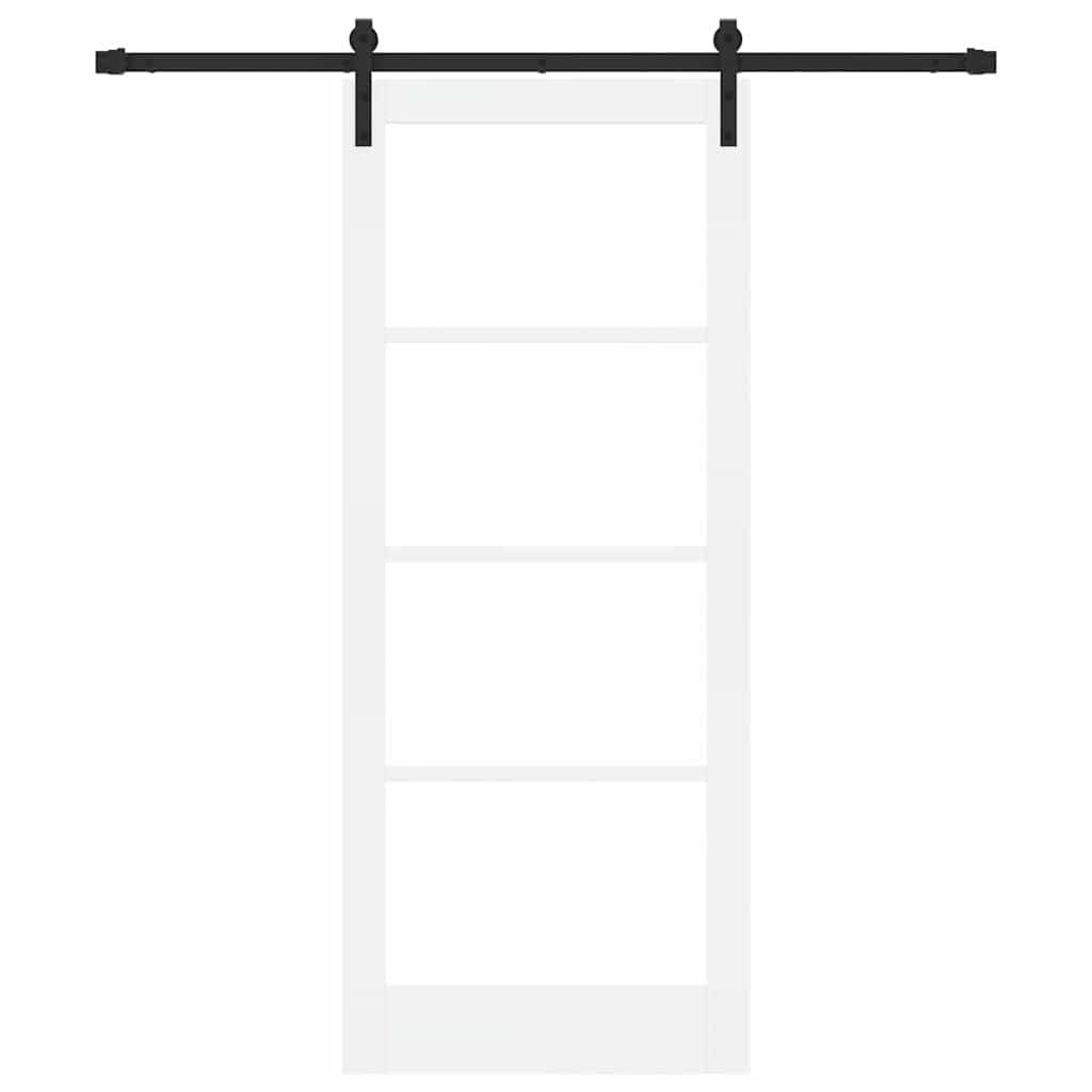 vidaXL Sliding Door ORKDAL White and Black 83 x 202 cm