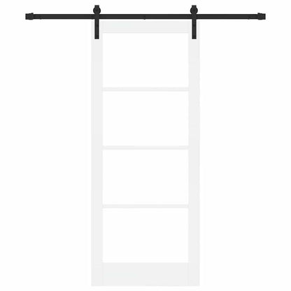 vidaXL Sliding Door ORKDAL White and Black 83 x 202 cm