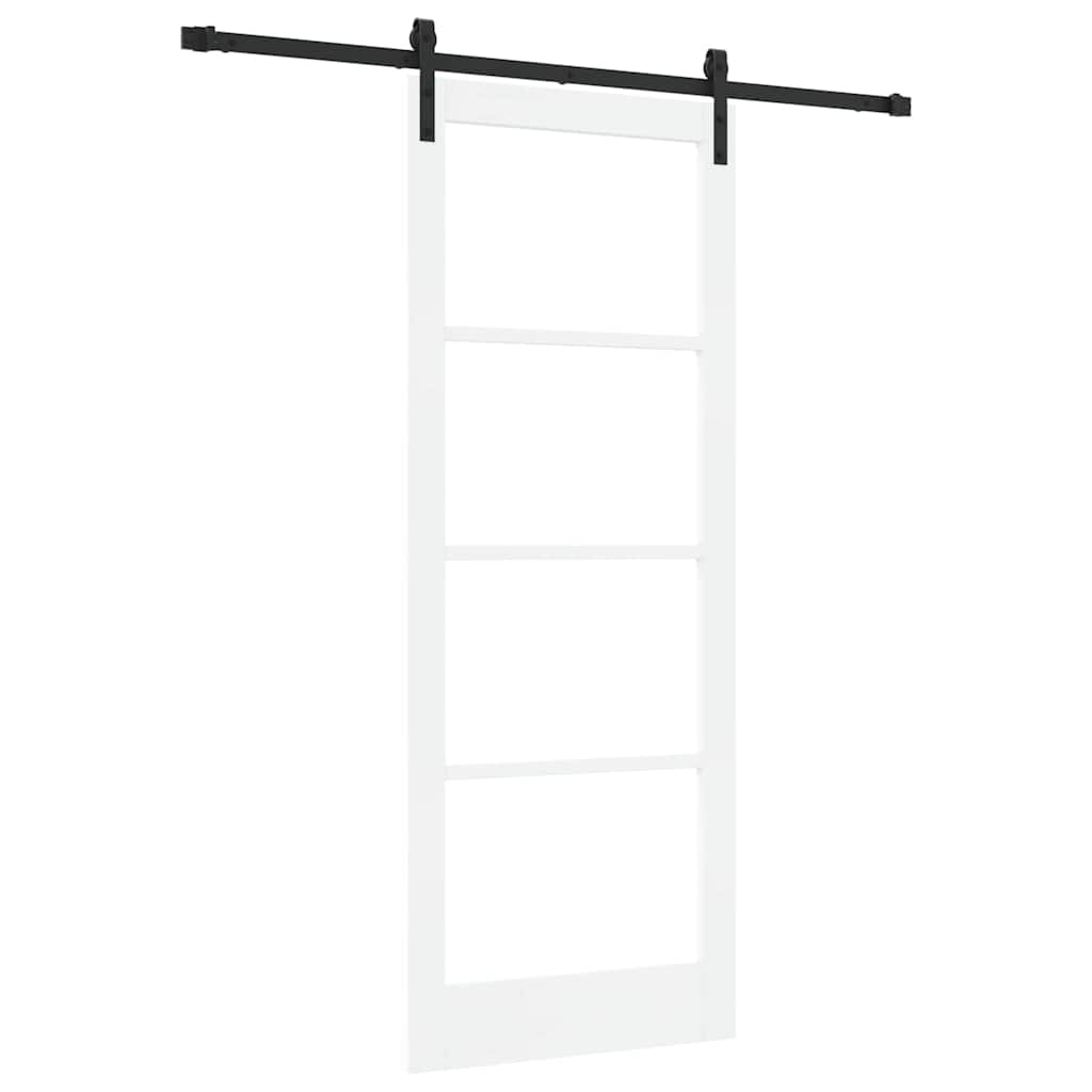vidaXL Sliding Door ORKDAL White and Black 83 x 211 cm