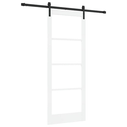 vidaXL Sliding Door ORKDAL White and Black 83 x 211 cm