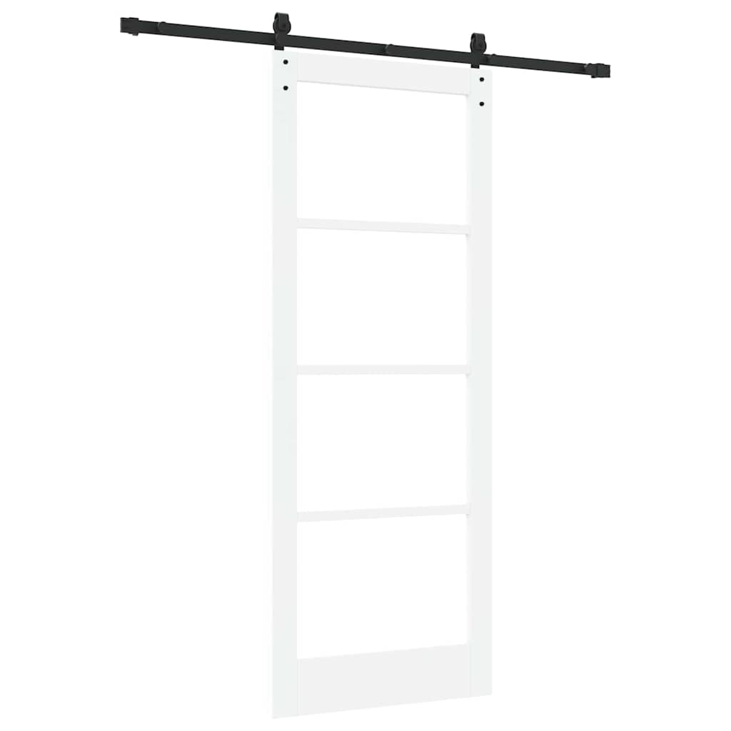 vidaXL Sliding Door ORKDAL White and Black 83 x 211 cm