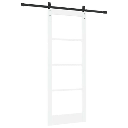 vidaXL Sliding Door ORKDAL White and Black 83 x 211 cm