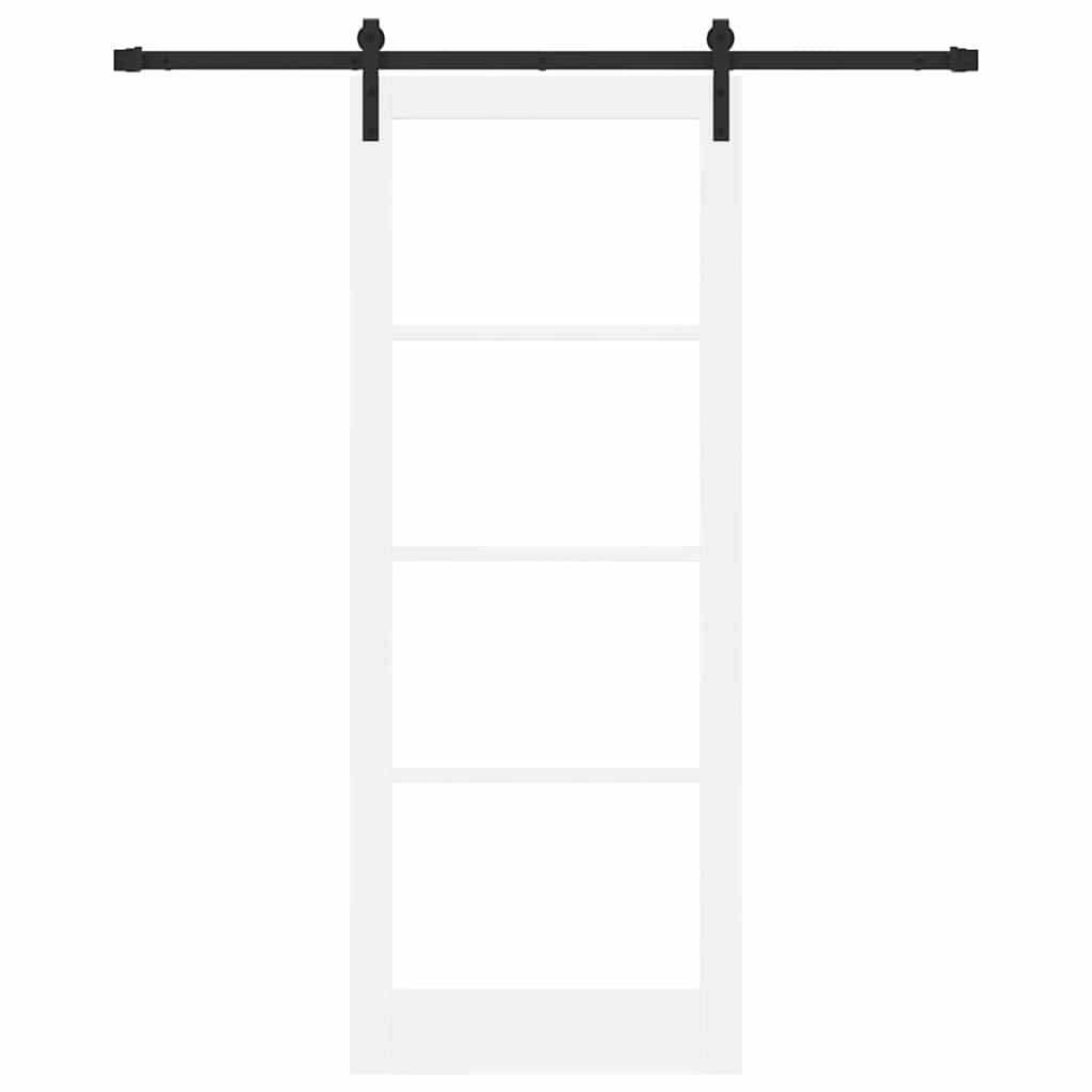 vidaXL Sliding Door ORKDAL White and Black 83 x 211 cm
