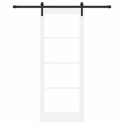 vidaXL Sliding Door ORKDAL White and Black 83 x 211 cm