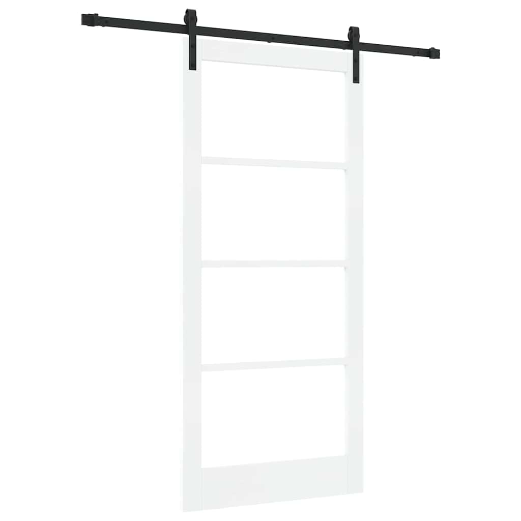 vidaXL Sliding Door ORKDAL White and Black 93 x 202 cm
