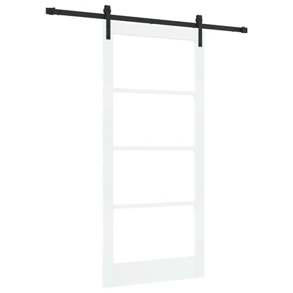 vidaXL Sliding Door ORKDAL White and Black 93 x 202 cm