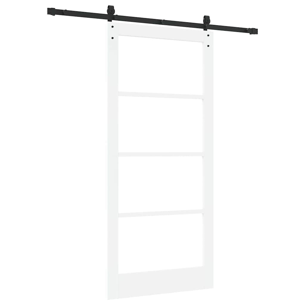 vidaXL Sliding Door ORKDAL White and Black 93 x 202 cm