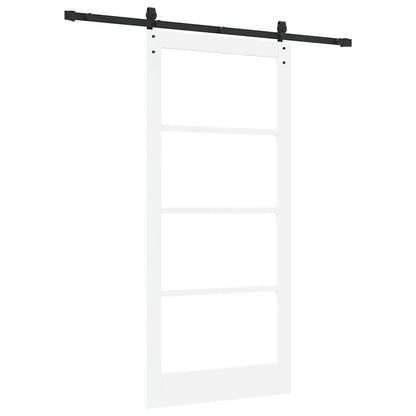 vidaXL Sliding Door ORKDAL White and Black 93 x 202 cm