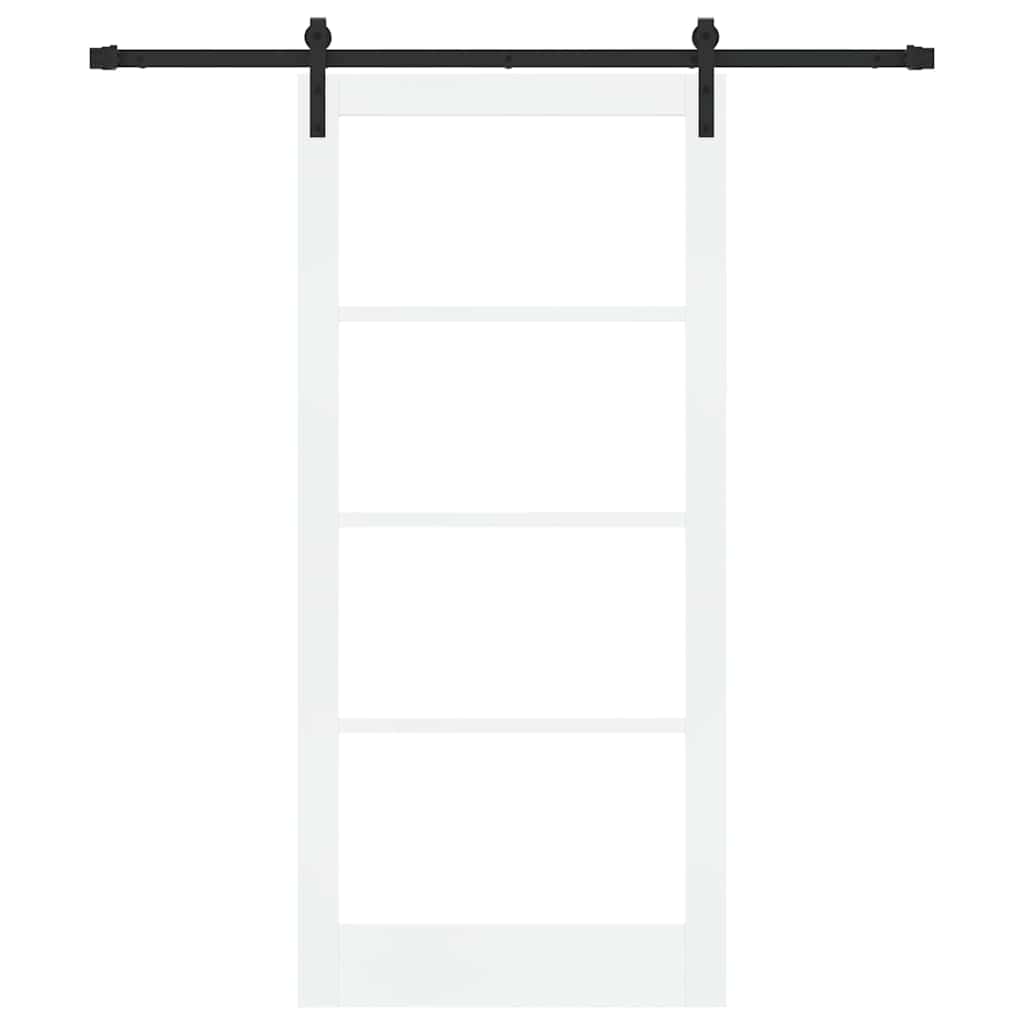 vidaXL Sliding Door ORKDAL White and Black 93 x 202 cm