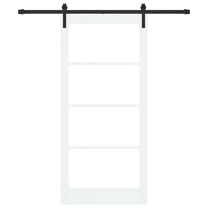 vidaXL Sliding Door ORKDAL White and Black 93 x 202 cm