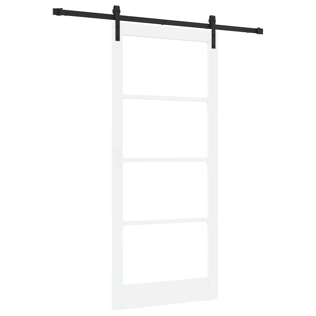 vidaXL Sliding Door ORKDAL White and Black 93 x 211 cm