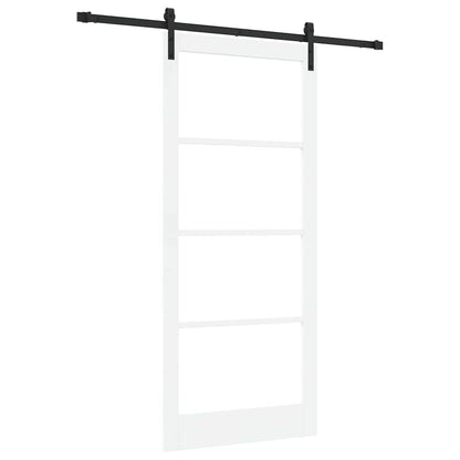 vidaXL Sliding Door ORKDAL White and Black 93 x 211 cm