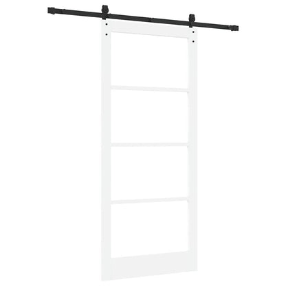 vidaXL Sliding Door ORKDAL White and Black 93 x 211 cm