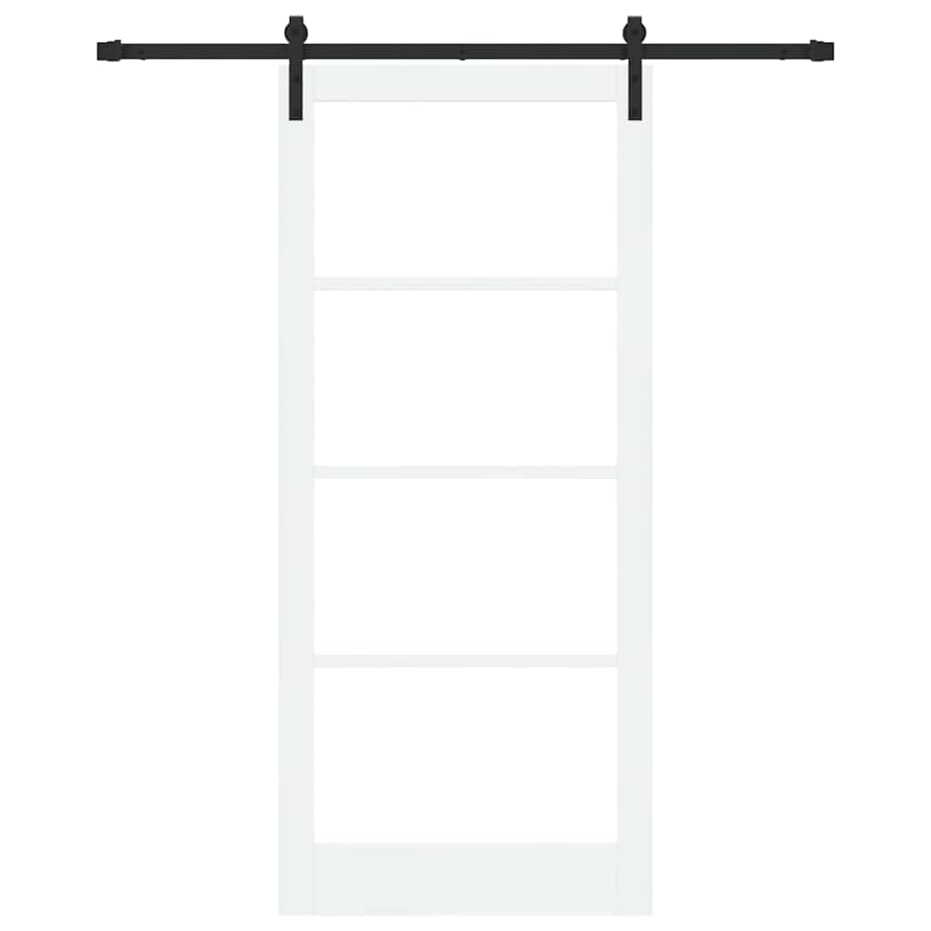 vidaXL Sliding Door ORKDAL White and Black 93 x 211 cm