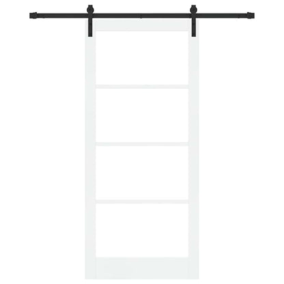 vidaXL Sliding Door ORKDAL White and Black 93 x 211 cm