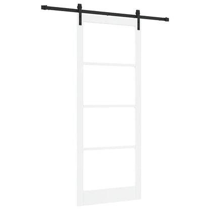 vidaXL Sliding Door ORKDAL White and Black 93 x 232 cm