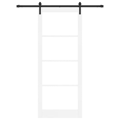 vidaXL Sliding Door ORKDAL White and Black 93 x 232 cm