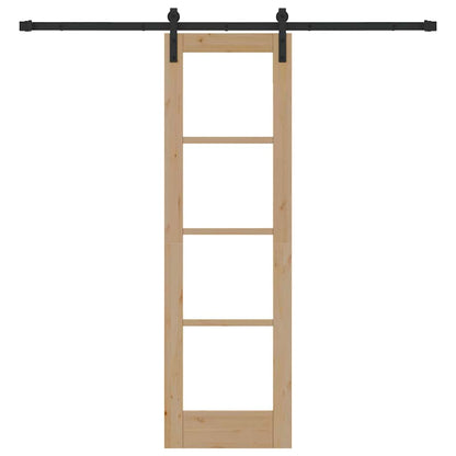 vidaXL Sliding Door ORKDAL Natural and Black 61 x 198.5 cm