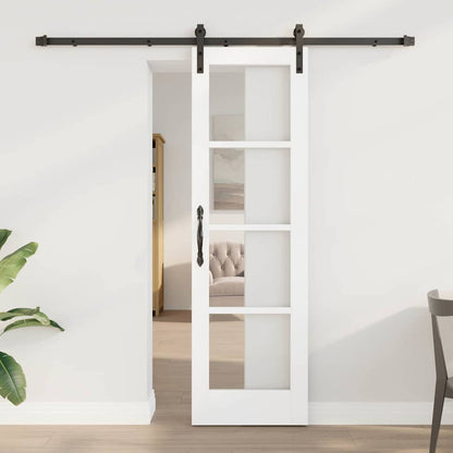 vidaXL Sliding Door ORKDAL White and Black 61 x 198.5 cm
