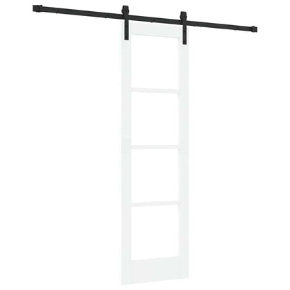 vidaXL Sliding Door ORKDAL White and Black 61 x 198.5 cm