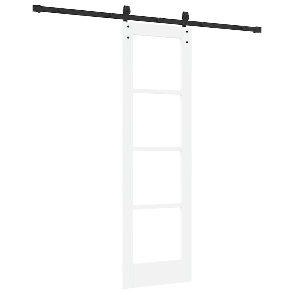 vidaXL Sliding Door ORKDAL White and Black 61 x 198.5 cm