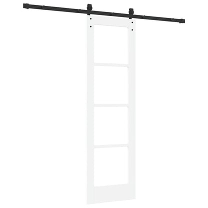 vidaXL Sliding Door ORKDAL White and Black 61 x 198.5 cm