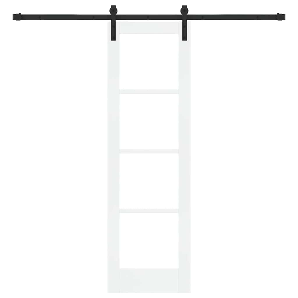 vidaXL Sliding Door ORKDAL White and Black 61 x 198.5 cm