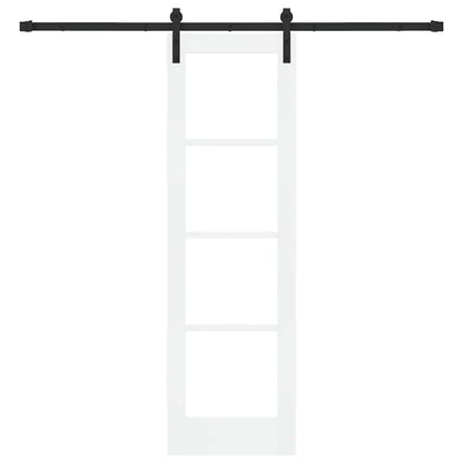 vidaXL Sliding Door ORKDAL White and Black 61 x 198.5 cm