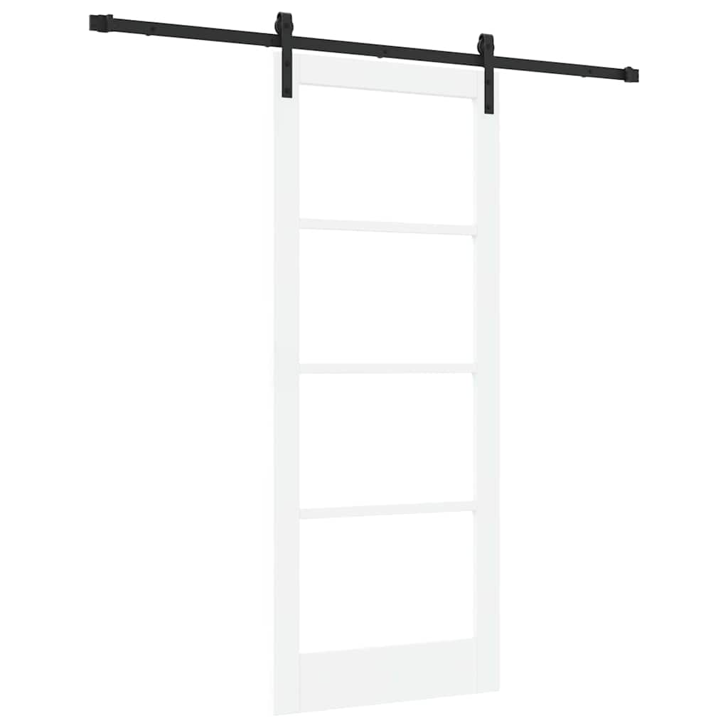 vidaXL Sliding Door ORKDAL White and Black 83 x 202 cm