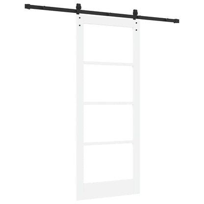 vidaXL Sliding Door ORKDAL White and Black 83 x 202 cm