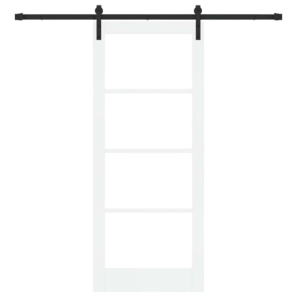 vidaXL Sliding Door ORKDAL White and Black 83 x 202 cm