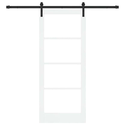 vidaXL Sliding Door ORKDAL White and Black 83 x 202 cm