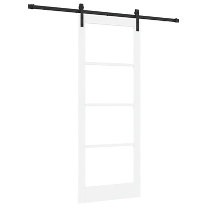 vidaXL Sliding Door ORKDAL White and Black 83 x 211 cm