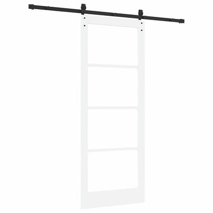 vidaXL Sliding Door ORKDAL White and Black 83 x 211 cm