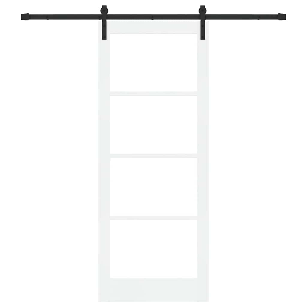 vidaXL Sliding Door ORKDAL White and Black 83 x 211 cm