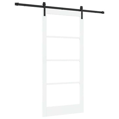 vidaXL Sliding Door ORKDAL White and Black 93 x 202 cm