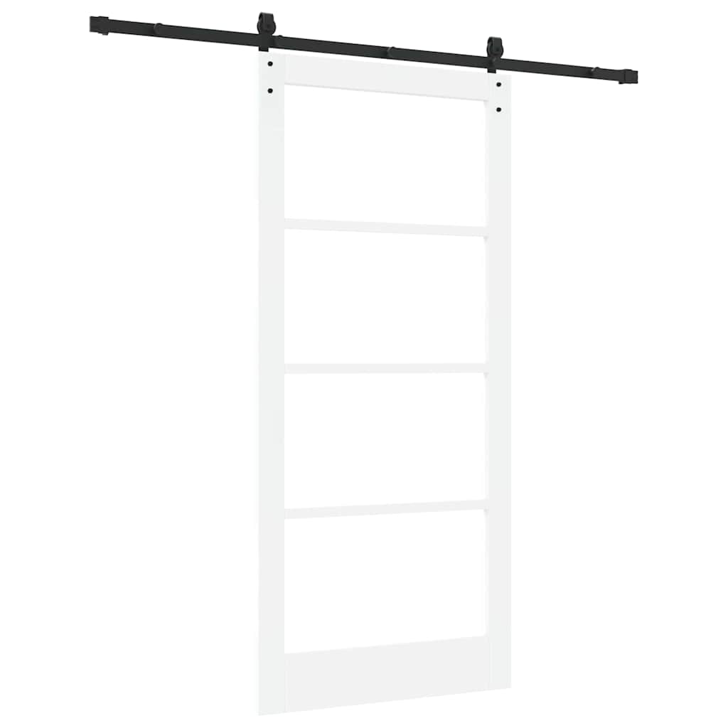 vidaXL Sliding Door ORKDAL White and Black 93 x 202 cm