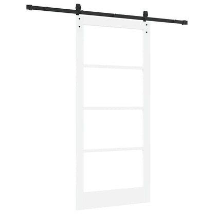 vidaXL Sliding Door ORKDAL White and Black 93 x 202 cm