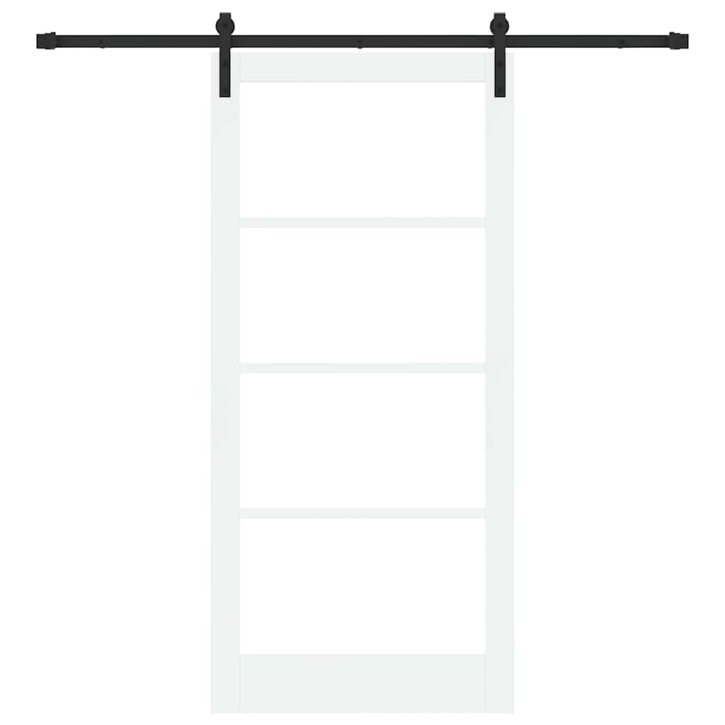 vidaXL Sliding Door ORKDAL White and Black 93 x 202 cm