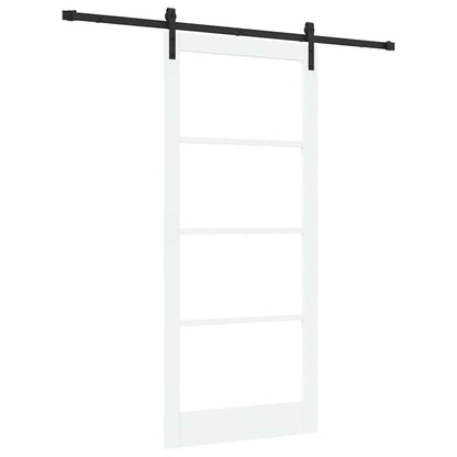vidaXL Sliding Door ORKDAL White and Black 93 x 211 cm
