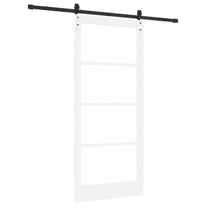 vidaXL Sliding Door ORKDAL White and Black 93 x 211 cm