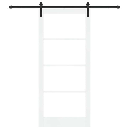vidaXL Sliding Door ORKDAL White and Black 93 x 211 cm